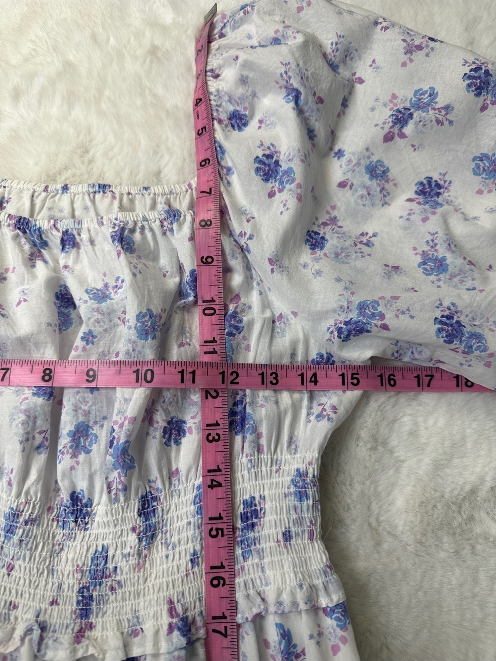 LoveShackFancy x Target Gemma Maxi Dress S Floral Puff Sleeve Smocked Garden - Picture 11 of 16
